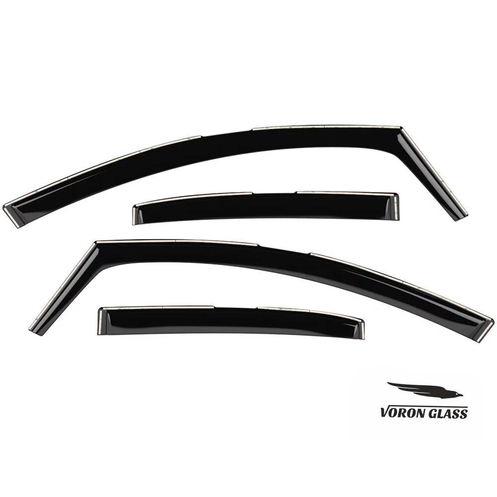 Durable Rain Toyota Guards Sedan, 200521 2020-2024 4 Window Glass Vent Voron Extra Pieces Visors, - Window for Corolla Deflectors, in-Channel
