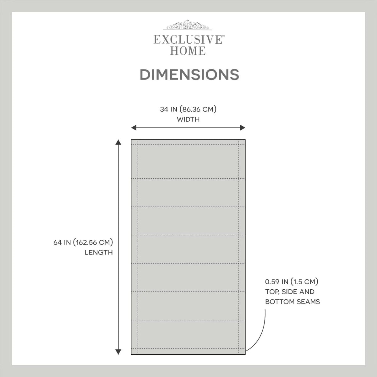 Dark Grey Shade, Home Blackout Roman Exclusive Esme Total 34"x64",