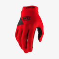 Red Youth 100 Ridecamp Percent Gloves, Medium -