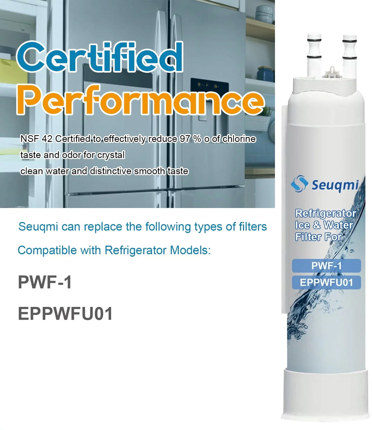 Seuqmi with PWF-1 Frigidaire®PurePour water 2Pack brand filters ice compatible are and FPPWFU01