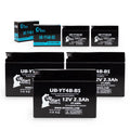 Yamaha Replacement 2.3Ah, UpStart Factory - Maintenance 2005 Motorcycle 12V, SR400 Activated, for Battery UB-YT4B-BS 5-Pack Battery Free, 400CC