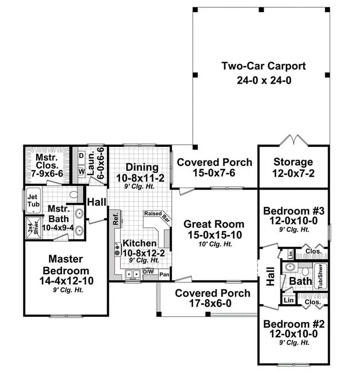 Single - Story HPG-1354 Small Sets) - House Plan (5 - - Printed 2 - Blueprints Simple sq to Bedroom ft Plans 3 House Build Gallery Bath 1,354 Printed -