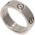 Ring, Pre-Owned Women's K18 CARTIER Gold, #49 Love Ring (Good) White Cartier