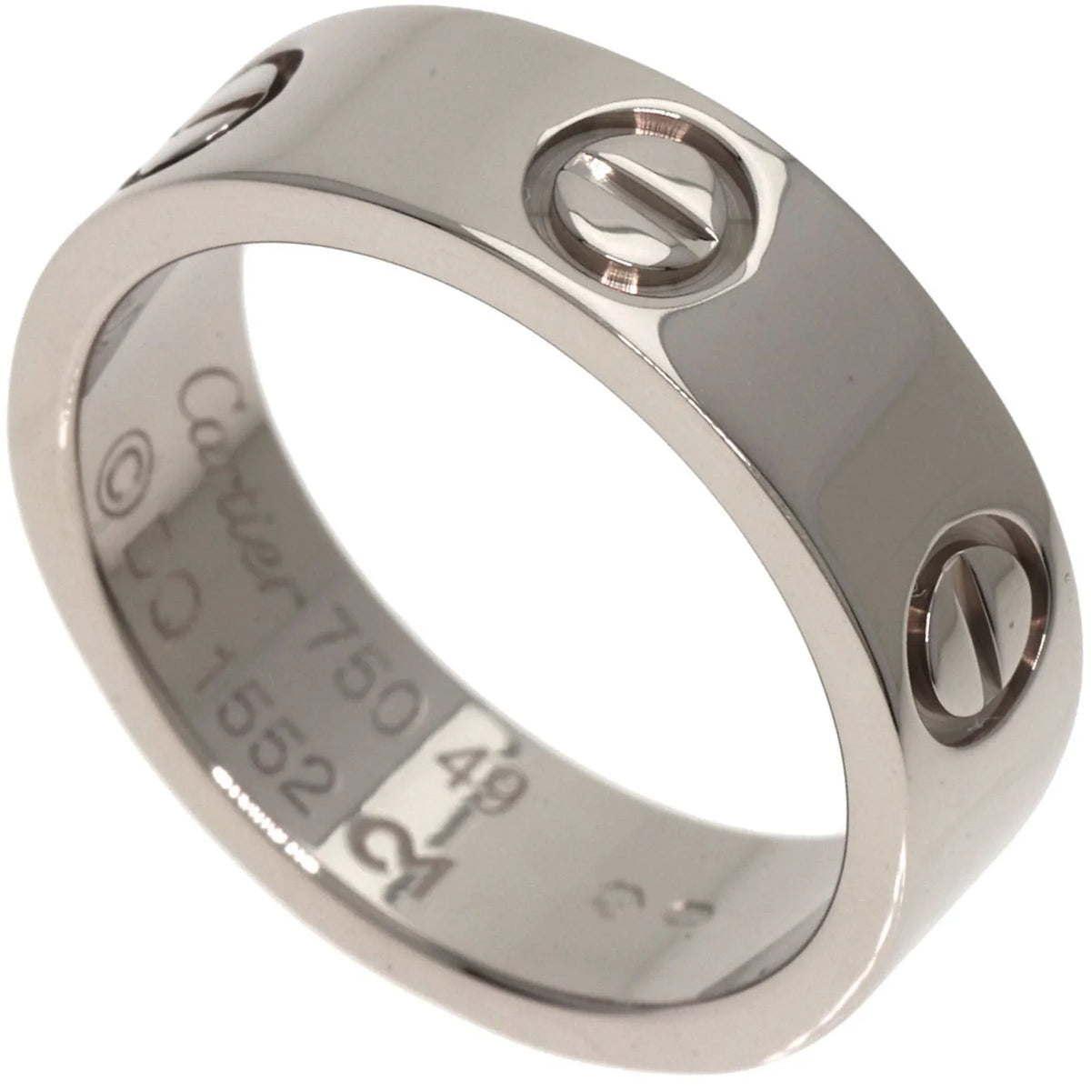 Ring, Pre-Owned Women's K18 CARTIER Gold, #49 Love Ring (Good) White Cartier