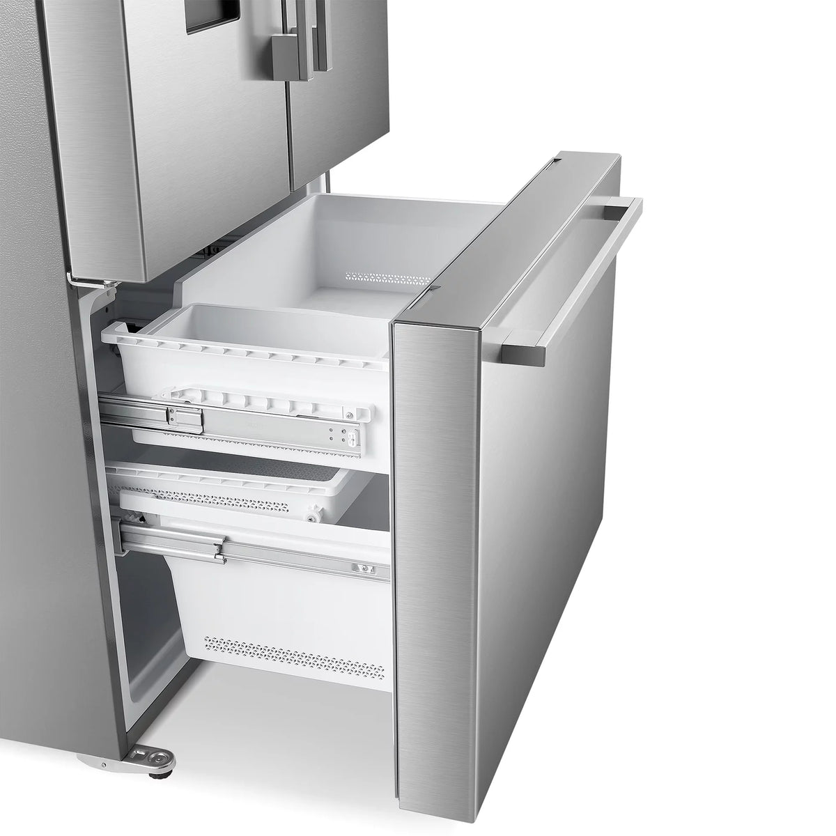 ft. Steel Dispenser 22.4 Refrigerator French in cu. 3-Door Water Door Stainless
