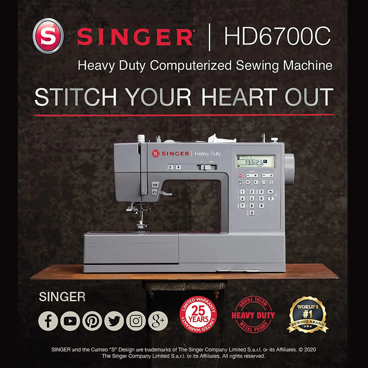 Heavy 6700C Singer - Gray Machine HD6700C Duty Sewing