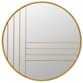 Leaf Mirror Metal Damis Modern Gold Wall Round Aspire Home Accents