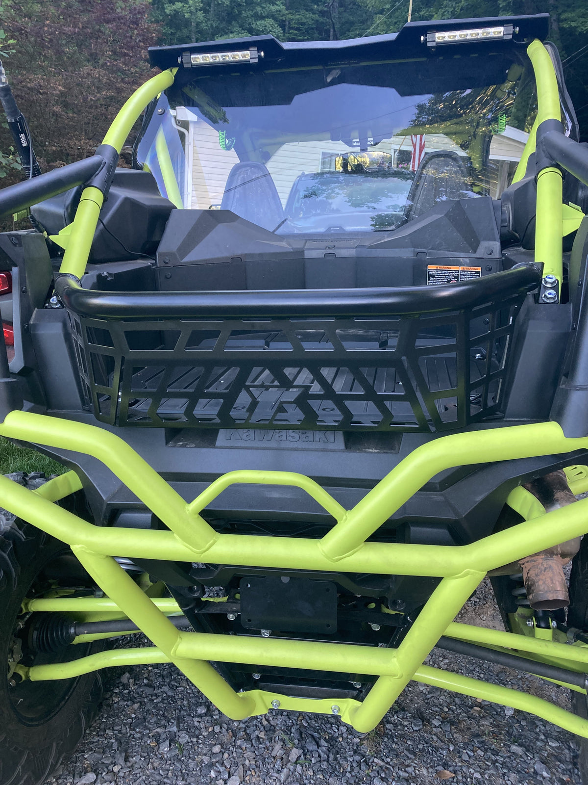 Cargo Kawasaki Steel 22 Bed 1000 Enclosure 23 Coated Teryx 21 20 Powder Rack Kojem Tailgate KRX Barricade for Black Luggage