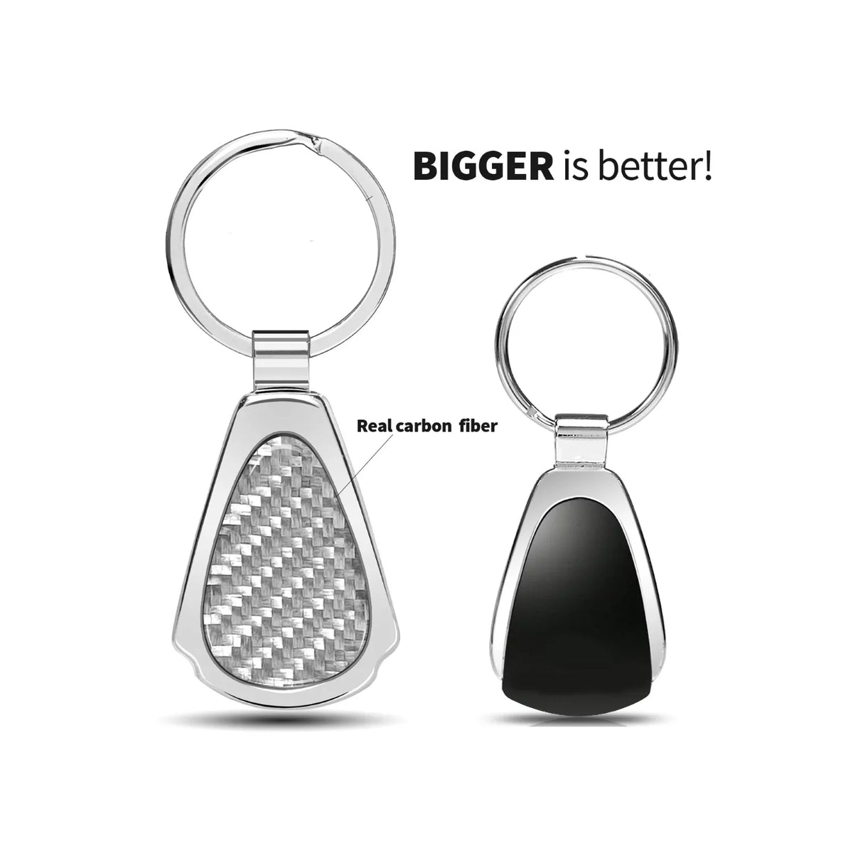 Chrome Dome Image for Licensed Carbon Chain, Metal Teardrop Key Real Silver Fiber Cadillac Official iPick XT4