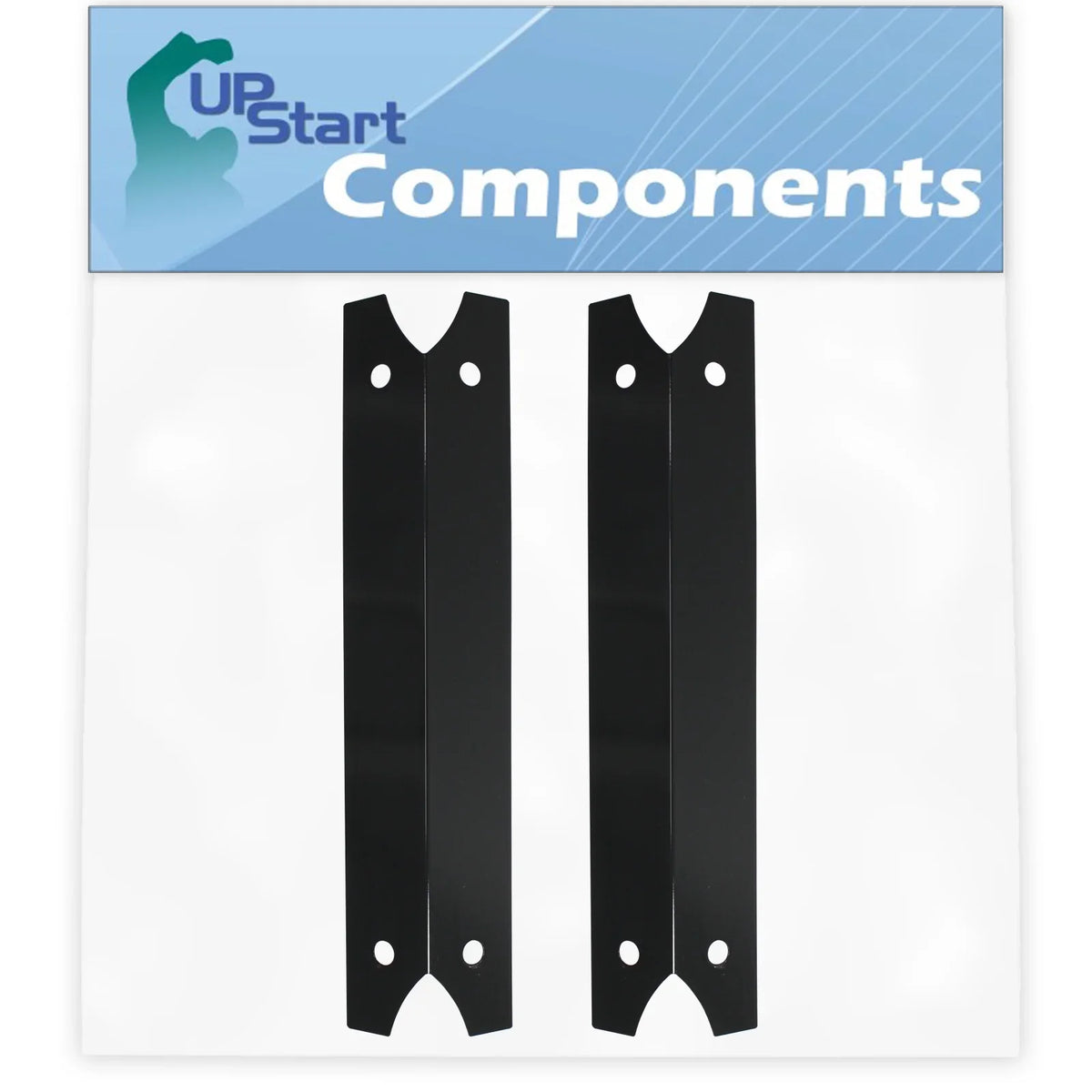 Vaporizer Tamer, Grill Compatible Porcelain for - Replacement Steel Burner 2-Pack Tent Flame Parts Heat Barbeque Bar, 3/4" BBQ Bar, Cover 810-7420-S Shield Flavorizer 17 Plate Charmglow