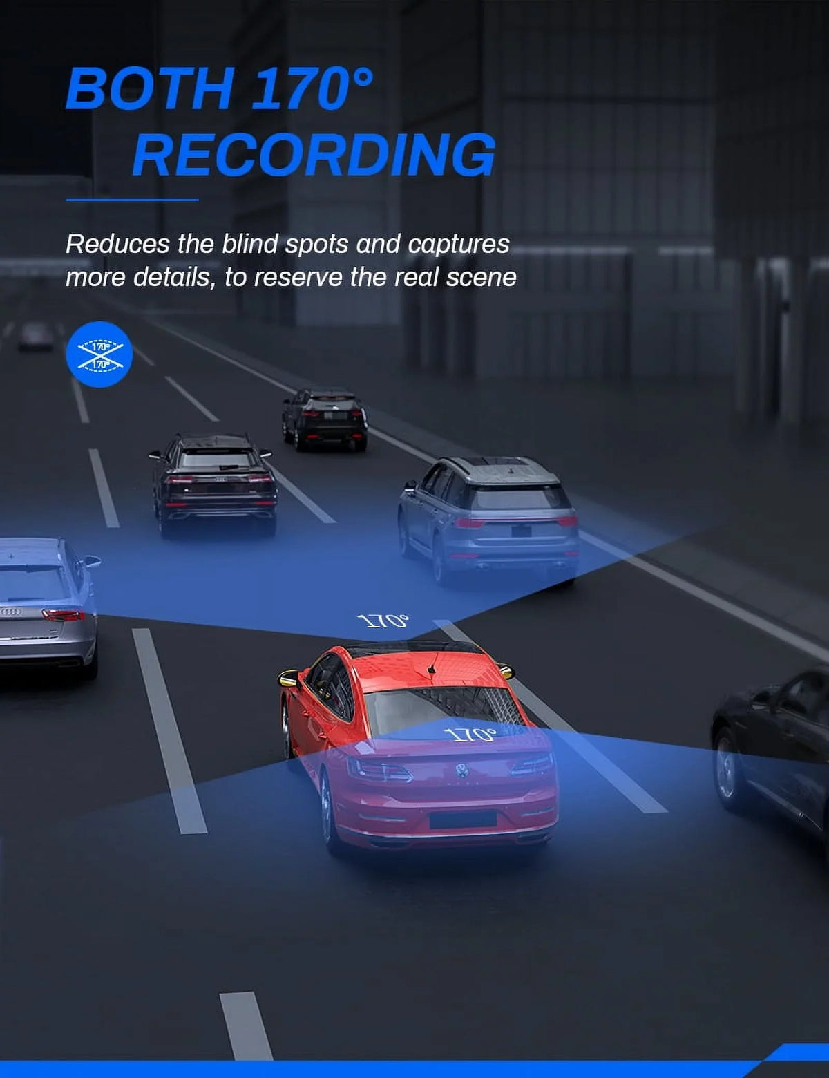Recorder Backup 170° and Screen Cars Front Dash inch Rear, Camera Magnetic 3 Dashboard Camera GPS, 2.5K IPS Dash Crosstour Cam for