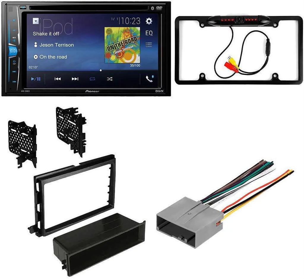 for Kit Ford Backup Car /Bluetooth KIT395 - and DVD F-150 with 2004-2008 Pioneer Mounting Touchscreen Din Double - Installation Bundle Kit Radio Stereo Multimedia Camera,