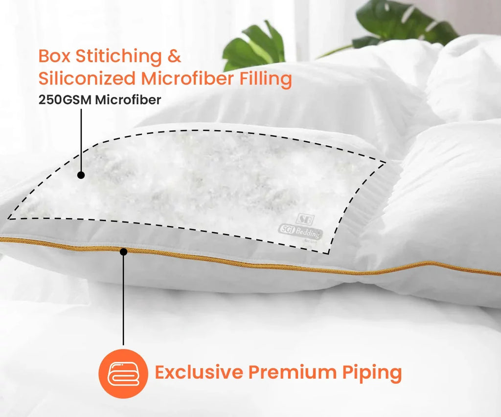 Microfiber Plush 1000 Fluffy King Siliconized Shell Mediterranean Fill Comforter Insert & With GSM Premium Egyptian Blue Soft Piping 300 Pinch Pillowcases Matching Super Cotton Duvet Count with Thread