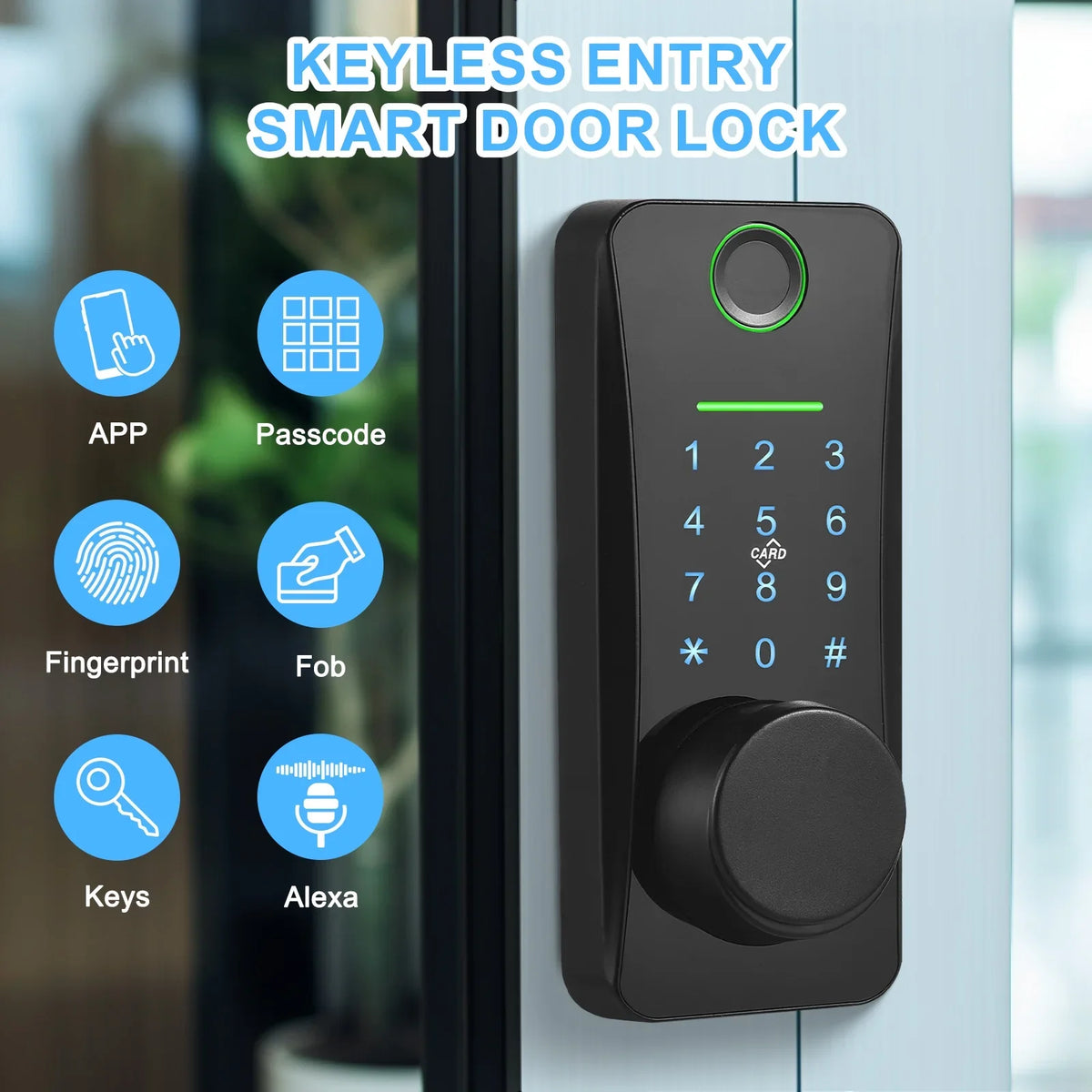 Remote Door Remote Deadbolt Lock Huiop Intelligent Lock/2 Door Keyless Lock,With App Remote Pad Lock Pad Door Siuke Keypad Lock/5-in-1 Less With Set Deadbolt Keyless Lock/5-in-1