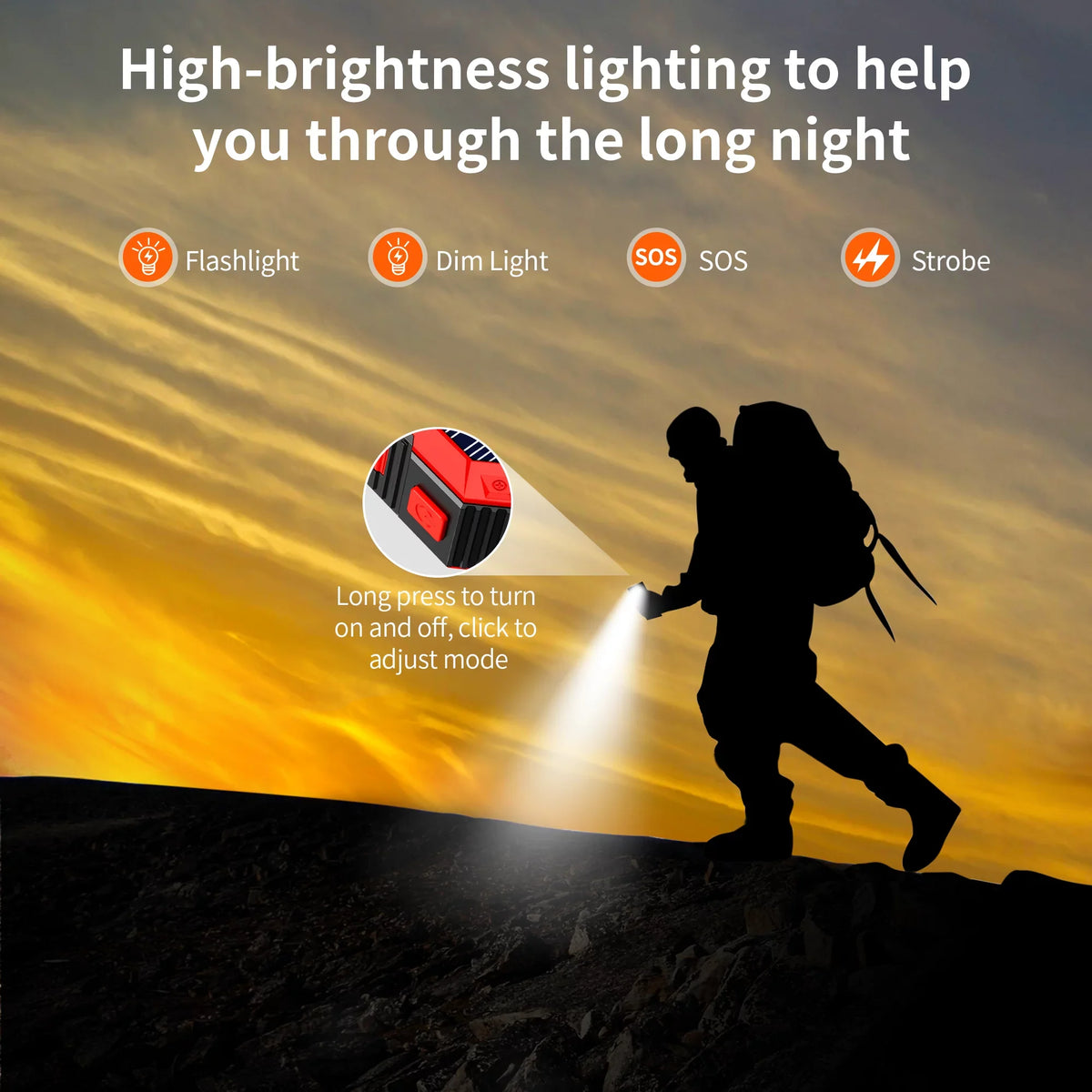 Solar Backup Portable Ports 4 Wireless 30000mAh, & Bank Power Charger Charger LED Solar External Fast Output 3 Battery, Flashlight