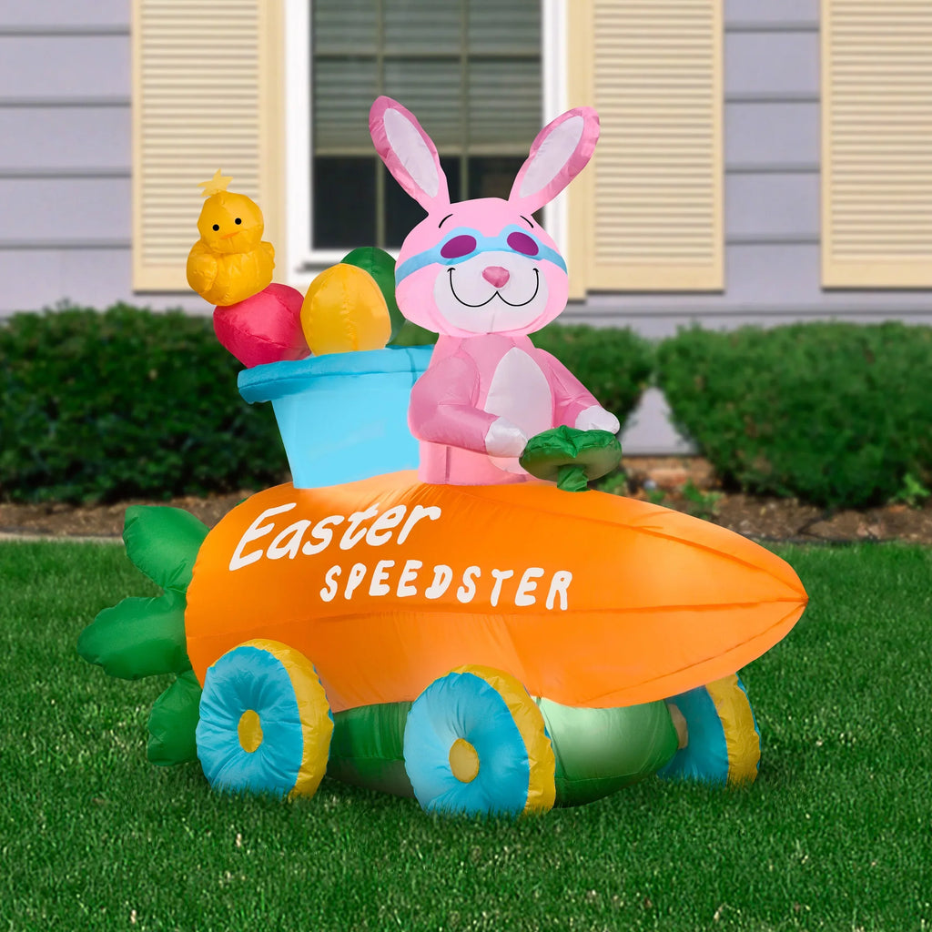 National In, Inflating, in Collection, 54 Company Inches Roadster Decoration, a Self Plug Easter Bunny Inflatable Tree Carrot