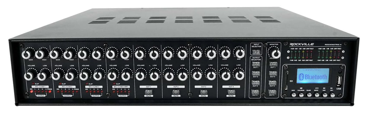 Commercial Speakers JBL Pendant Multi Amplifier+(6) Matrix White 4-Zone Source