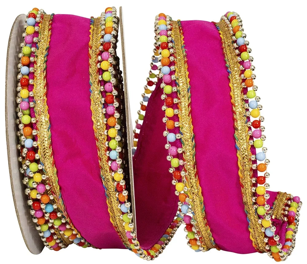 5 Ribbon 93923W-222-40D, Reliant Ribbon, Inch, - Fuchsia, Yards 2-1/2