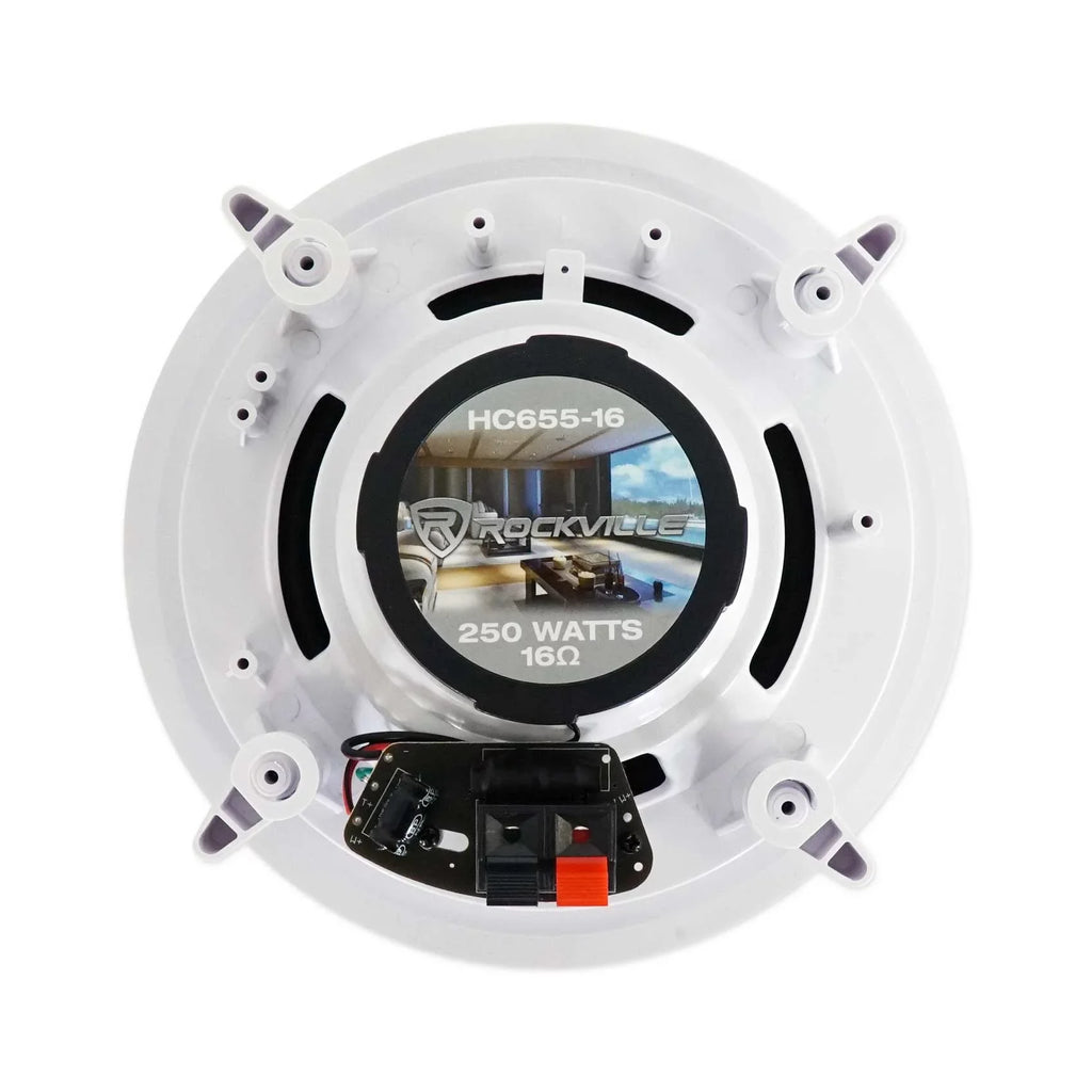6.5" Receiver+(8) White LED Speakers Ceiling Theater Amp/Home Tube Rockville