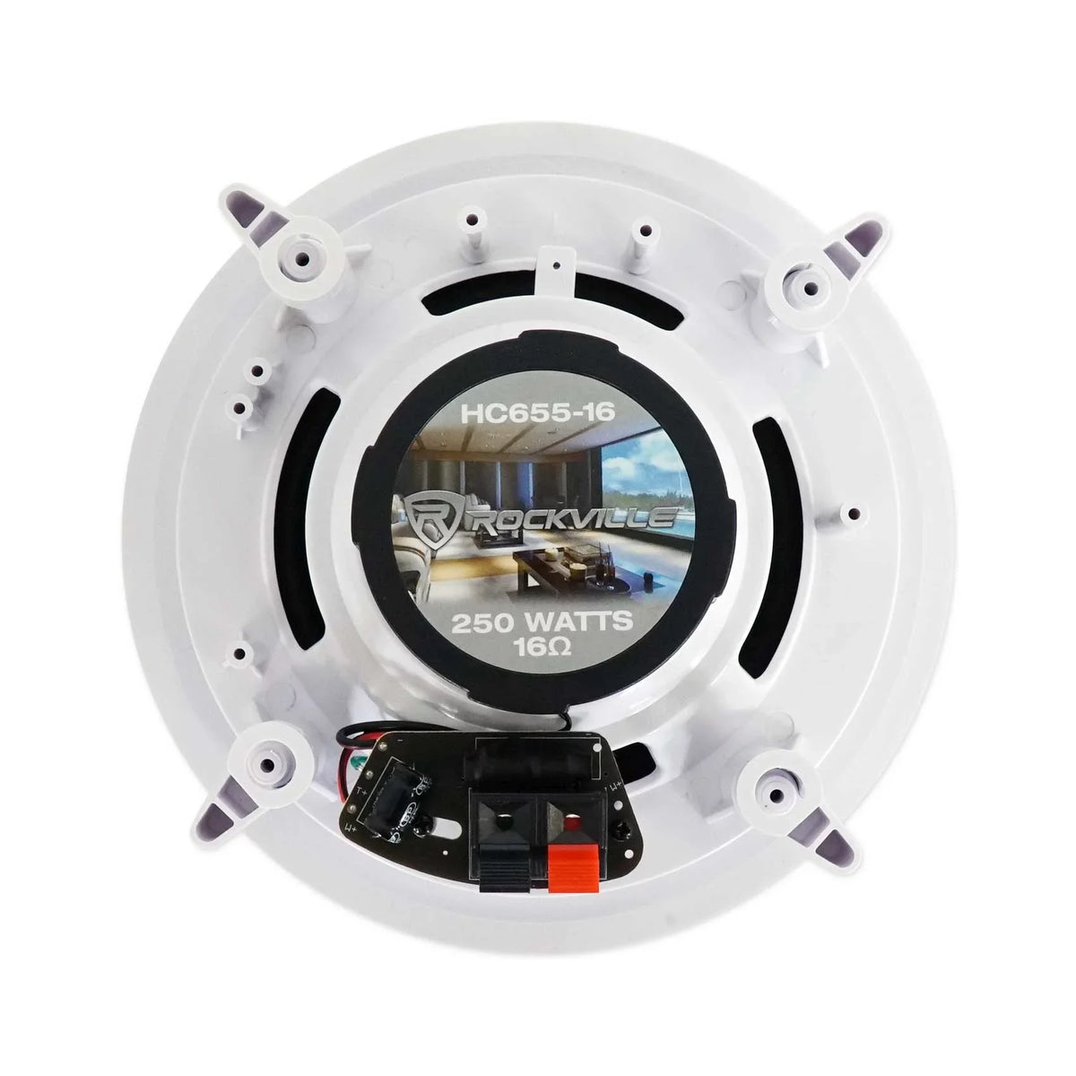 6.5" Receiver+(8) White LED Speakers Ceiling Theater Amp/Home Tube Rockville