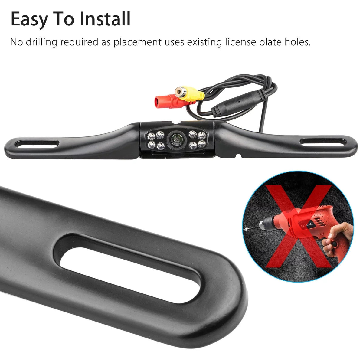 Backup HD View + Rear Car Parking System Monitor Camera Vision Night 5inch
