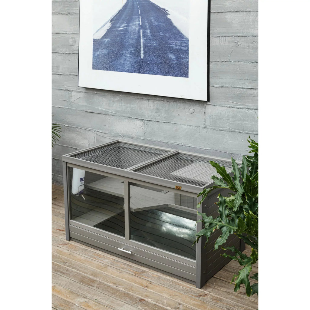 Grey Indoor Rabbit Hutch Park Habitat-Nantucket Jumbo Avenue ECOFLEX®