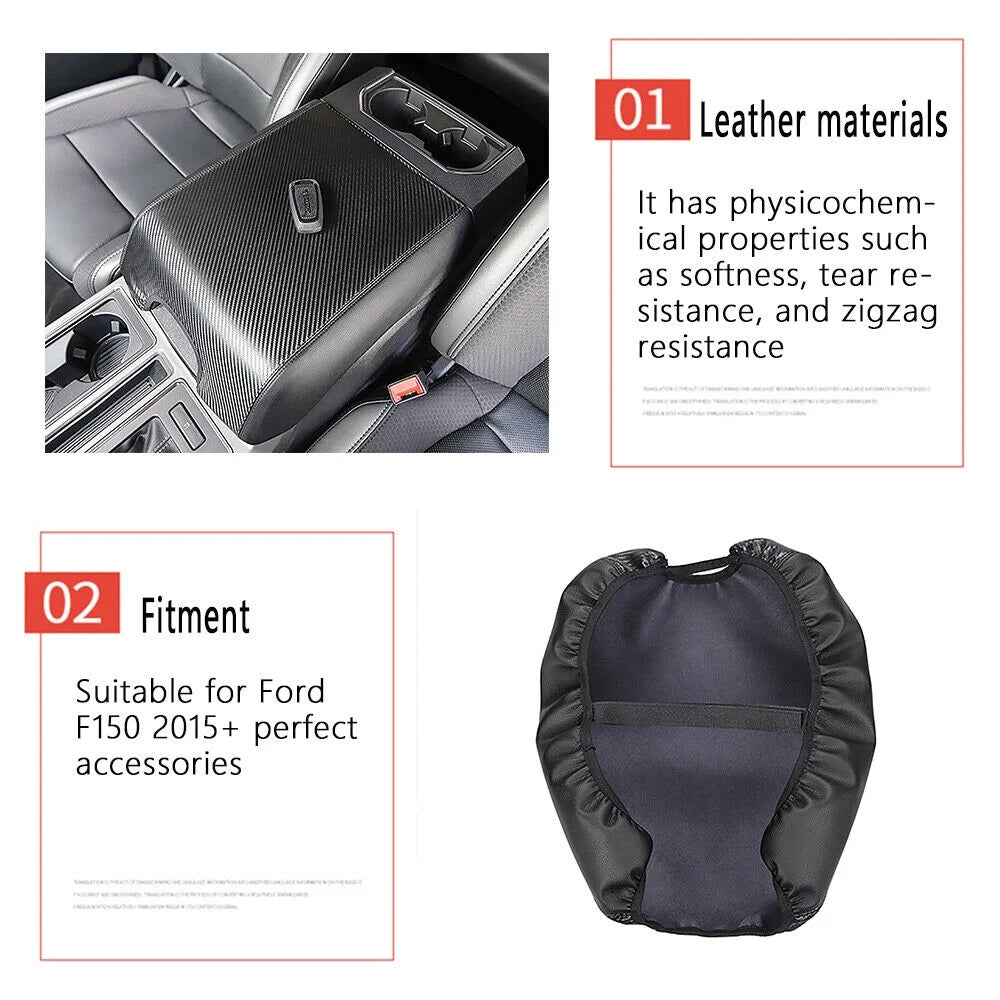 Teledu Carbon Protector Console Armrest Leather F150 Cover Pad Center