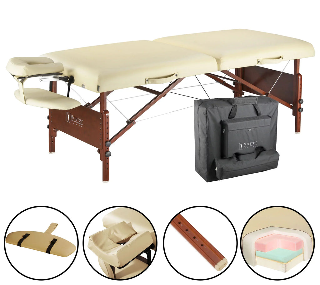 Del Ray Professional 30" Massage Master Package, Table Portable Massage Cream