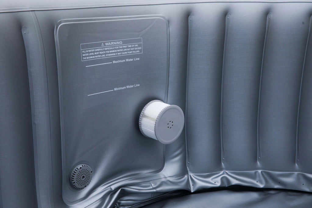 Inflatable Mspa Heater, Hot Round, Massage Air 1350w Water Easy 118 & Series, Tub Spa, Piece Persons One Silver Jets, 700w Delight Cloud, Blower, 2+2 Install,