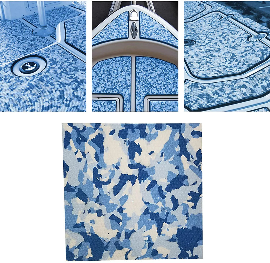 EVA Boat White inch Foam RV Teak Decking for Sheet Artificial Mat Teak Non-Slip Camouflage Floor Car 35.4X Marine Yacht Blue Mat Yachts 94.5