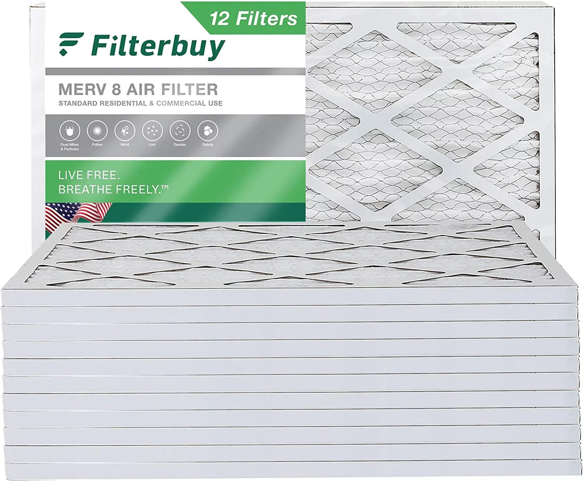 (12-Pack) 8 15x28x1 Pleated MERV Filters Air HVAC Furnace Filterbuy AC