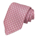 tie New) 8CM Horse TWILL Tie 606236T harness silk Hermes ROSE/GRIS/MAGENTA 21 twill Men's HTH2012 Pre-Owned HERMES AND CRAVATE (Like MORS Pink pattern