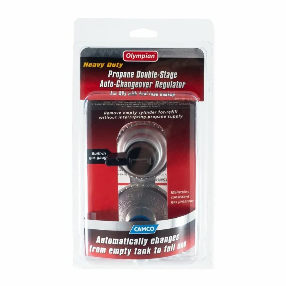 Maintains to a Tank Auto With RVs Regulator- Full For Propane with Dual Propane Double-Stage Tanks Empty Change Auto-Changeover Pressure Hookups, From Constant Camco Gas (59005)