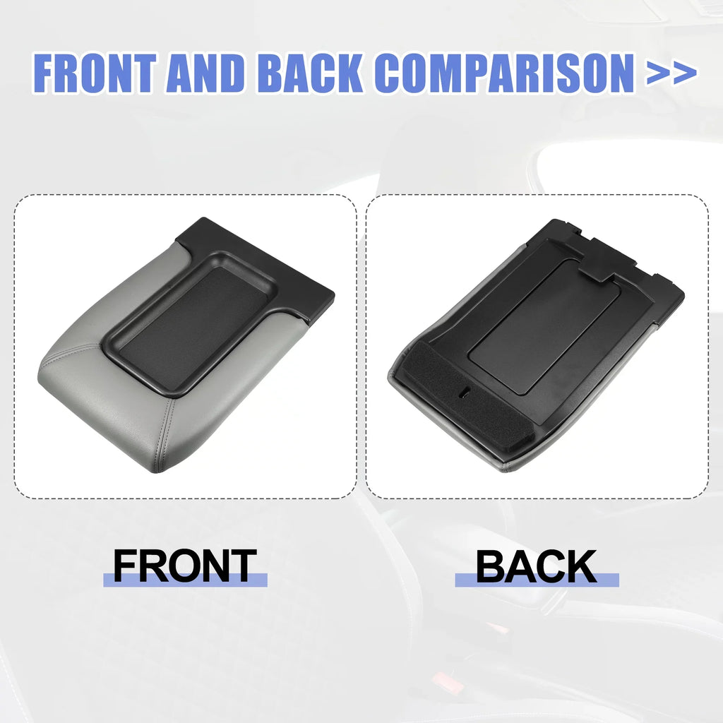Center Escalade Lid Gray Armrest Unique Box Console for Leather Bargains Cadillac Seat 2003-2004 Protector Cover Faux