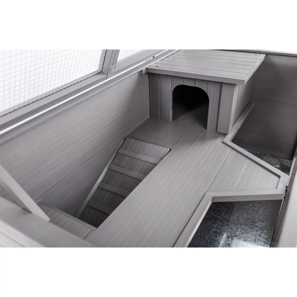 Grey Indoor Rabbit Hutch Park Habitat-Nantucket Jumbo Avenue ECOFLEX®