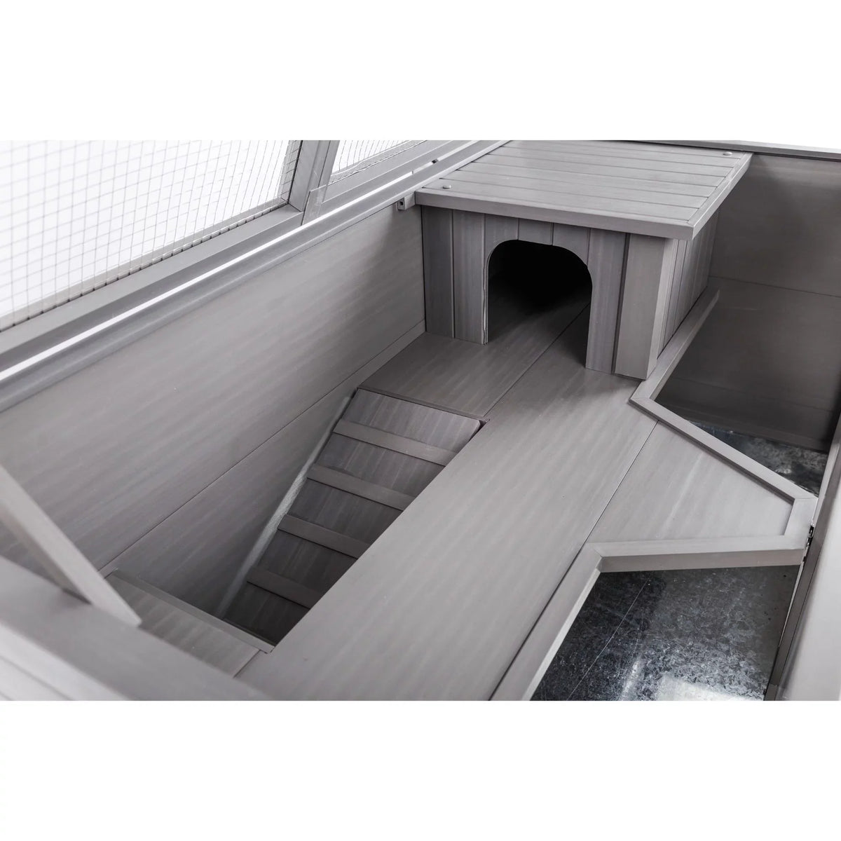 Grey Indoor Rabbit Hutch Park Habitat-Nantucket Jumbo Avenue ECOFLEX®