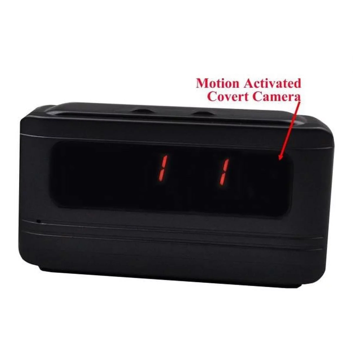 Soothing Covert Camera Detection Clock Alarm Music Motion Secuvox HD Talking (Black) with
