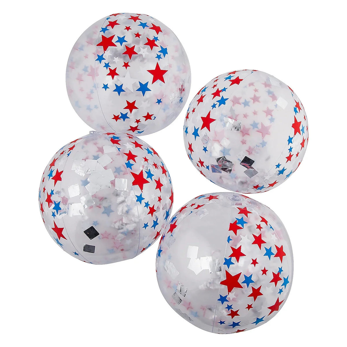 Glitter Toys Favors Patriotic 11" Pieces Beach 12 Medium Party Balls Inflatable - - -