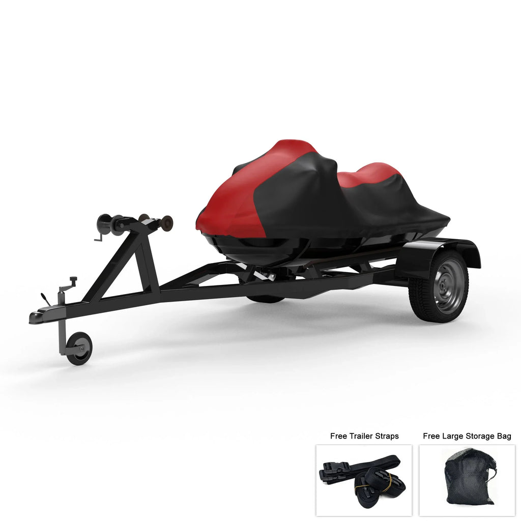 Black YAMAHA Trailer Rain, Wave - UV Sun, Protects from - Straps - Runner Trailerable RED Includes Weather Bag Storage Weatherproof For And Ski FX And Jet More! Color All / Cover - 2006-2011 Rays,