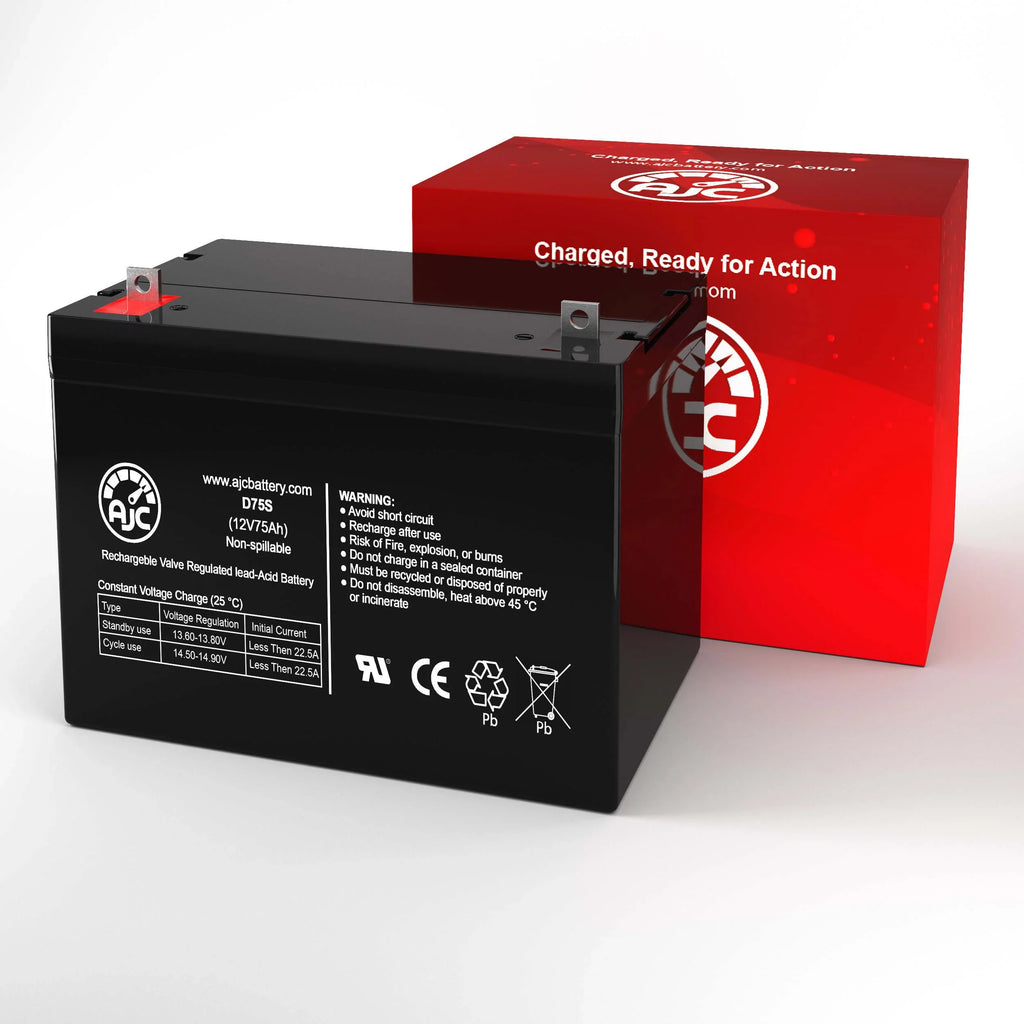 Wheelchair AJC Brand Battery This Quantum 75Ah Rehab Replacement Is - 12V an R-4000