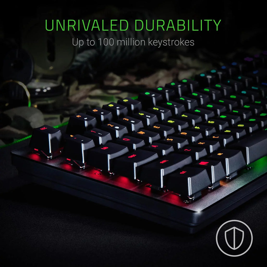 '- Cloud of Durability Million Keystrokes Razer Opto-Mechanical & Switch - Storage Huntsman On-Board Hybrid and Memory Clicky up Keyboard - Light to 100 Gaming