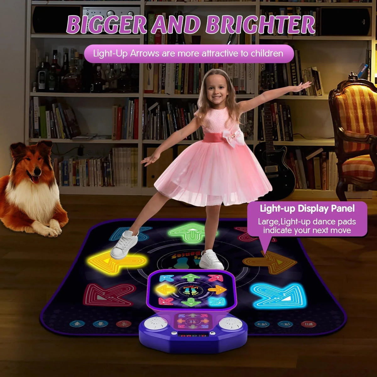 Dance 8 Year Wireless 7 Dance 4 Game Bluetooth, Toys PAFOLO Year 5 for Light 5 Old Old Girls for Up 9 Boy Modes, with 8-Buttons & with Gifts Mat Dance Toy Kids, 10+ 6 Easter 3 3-12 Pad Music Xmas