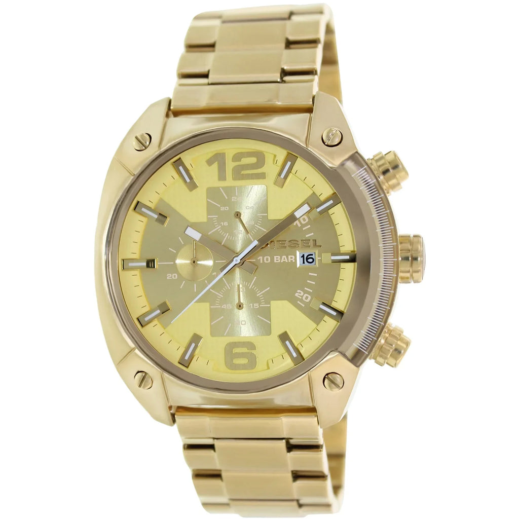 Diesel DZ4299 Watch Overflow Gold Quartz Men's Stainless-Steel