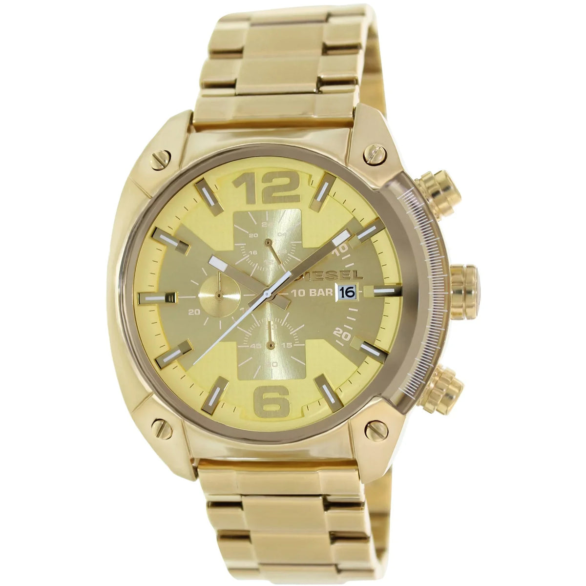 Diesel DZ4299 Watch Overflow Gold Quartz Men's Stainless-Steel