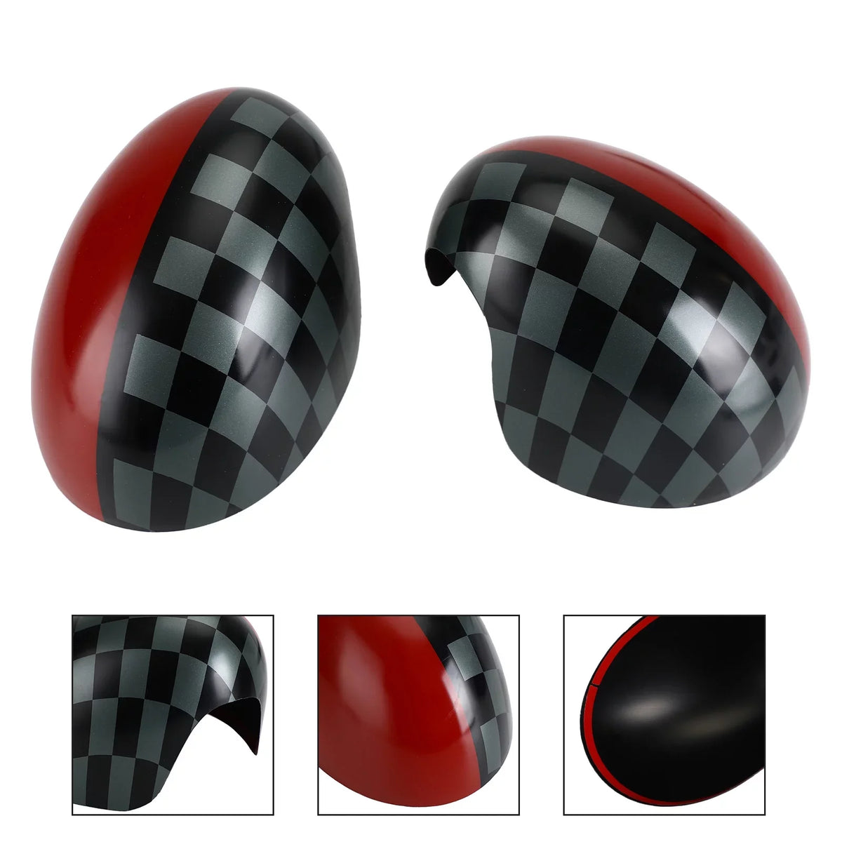 F56 Red Cooper for Mirror Hardtop MINI checkered Black/Grey F55 Cover