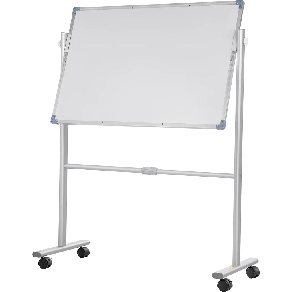 24" with 360 Home BENTISM Wheels Office Aluminum Adjustable w/ x Reversible Lockable Double Height Stand Dry Mobile Frame and Swivel Magnetic for Erase School Rolling 36" Sided Board Whiteboard