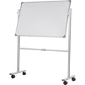 24" with 360 Home BENTISM Wheels Office Aluminum Adjustable w/ x Reversible Lockable Double Height Stand Dry Mobile Frame and Swivel Magnetic for Erase School Rolling 36" Sided Board Whiteboard