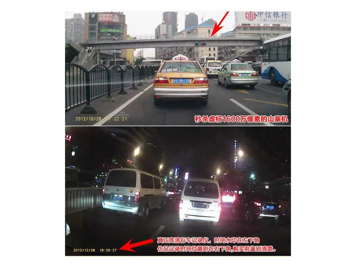 1080P I1000 I1000 DVR driving black with IR Car automobile Screen boxFull twin vision Controller separated Camera 2" recorder Full night Chi + lens HD 1080P Remote Recorder