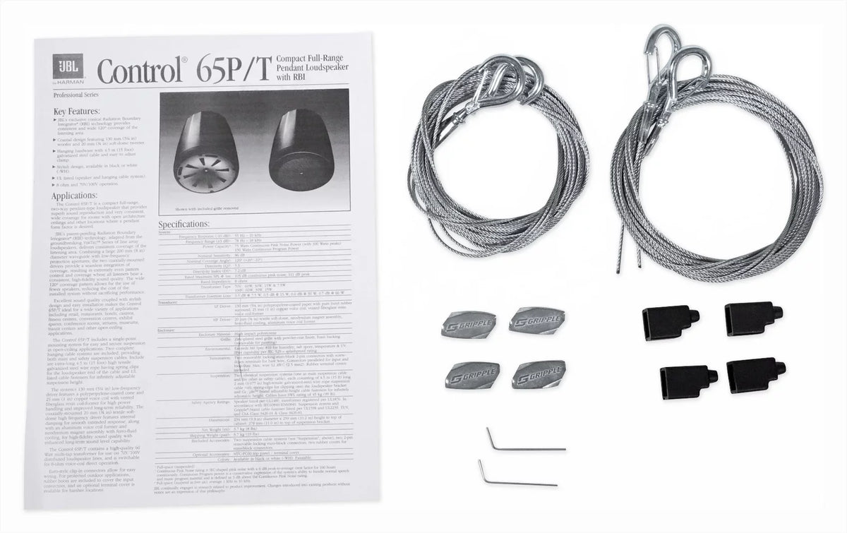 Commercial Speakers JBL Pendant Multi Amplifier+(6) Matrix White 4-Zone Source