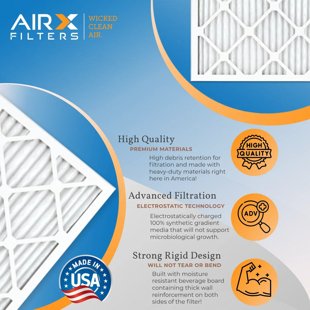 9 by Made Filter Air Pack 2200 Premium HVAC FILTERS - 6 AIR. CLEAN Comparable Furnace 1500 AIRX AC Filter Air 10x20x1 Pleated FPR Conditioner Electrostatic 13 Filters 10x20x1 MERV MPR to WICKED USA &